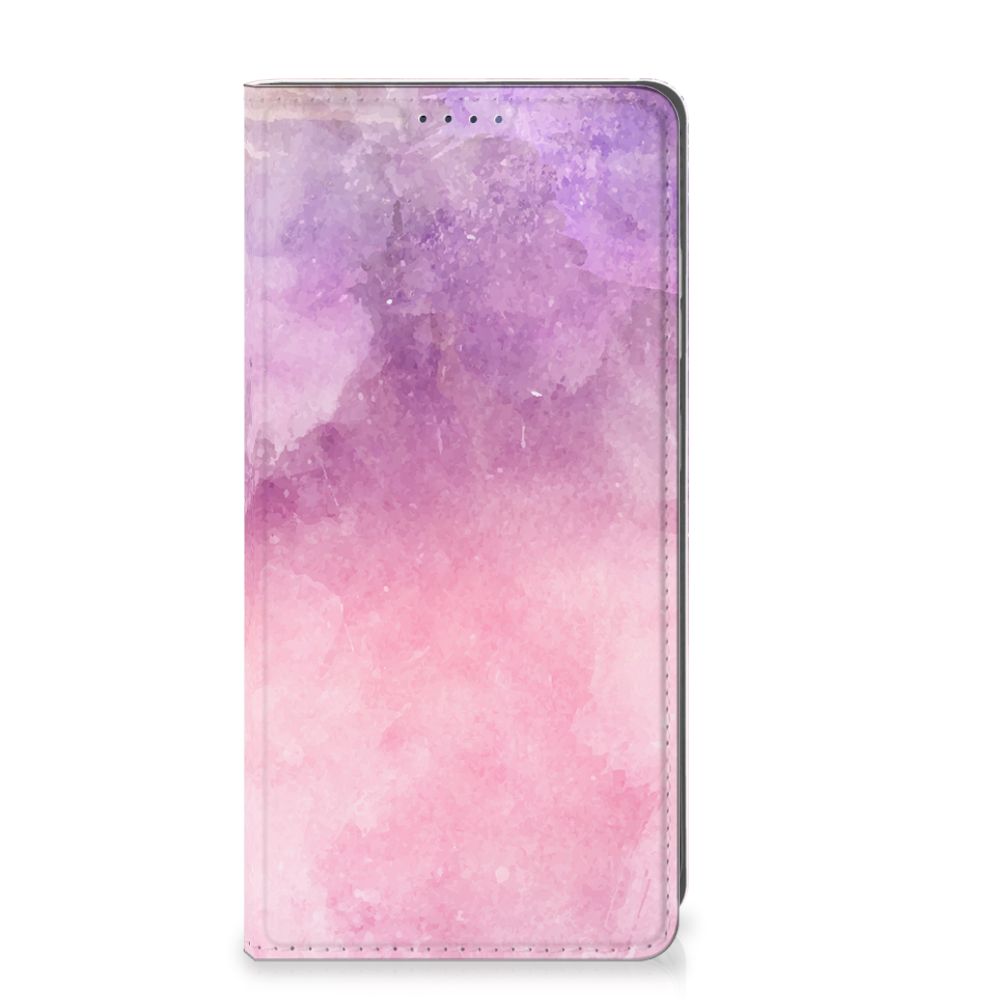 Samsung Galaxy S25 Bookcase Pink Purple Paint voorkant