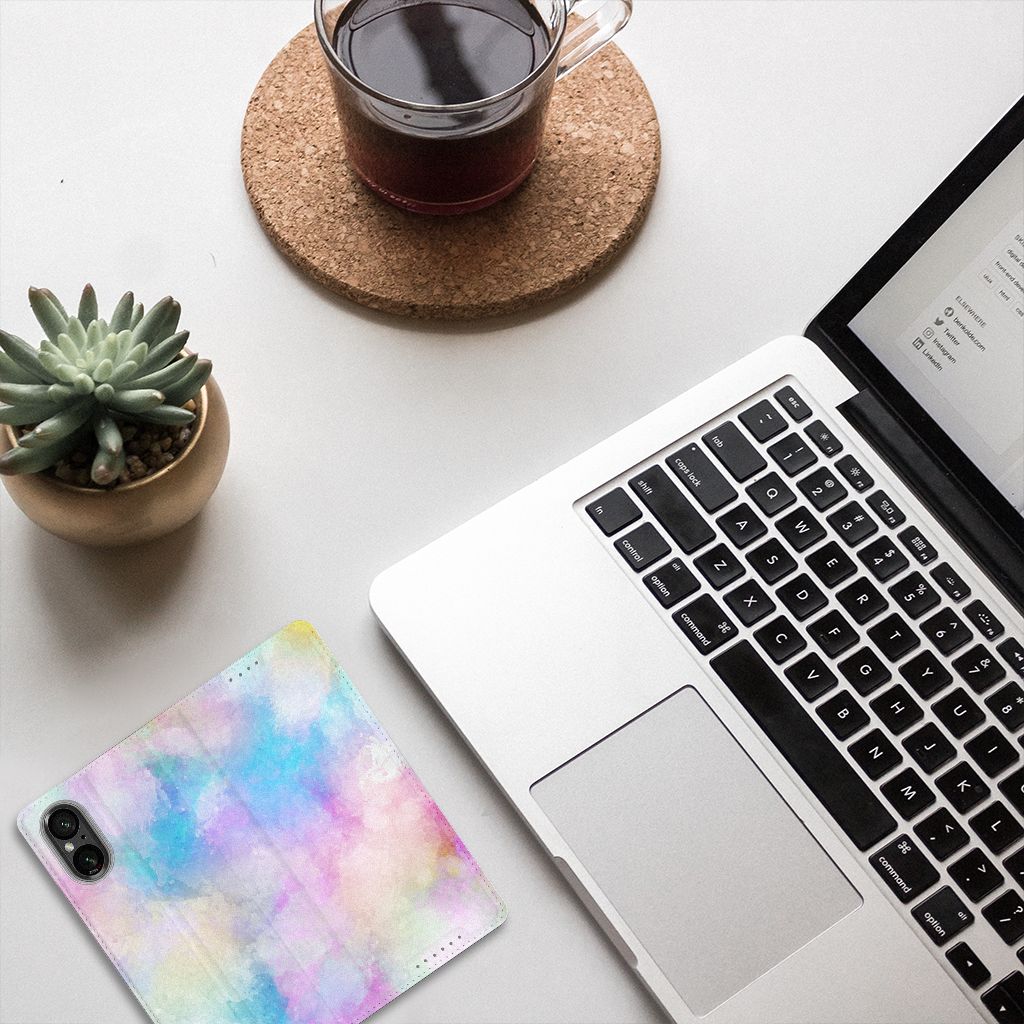 Bookcase Sony Xperia 5 V Watercolor Light design bovenaanzicht