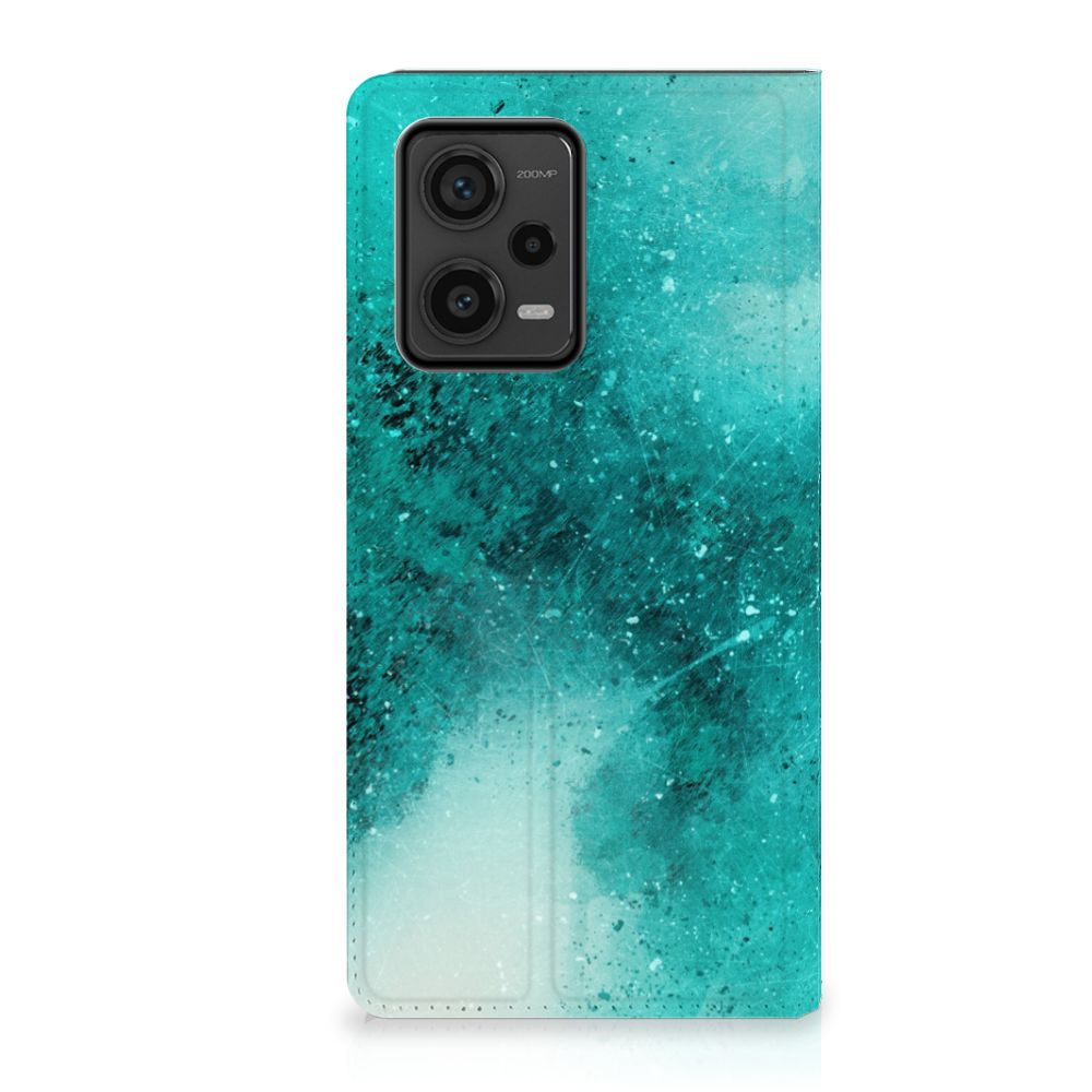 Bookcase Xiaomi Redmi Note 12 Pro Plus Painting Blue voorkant