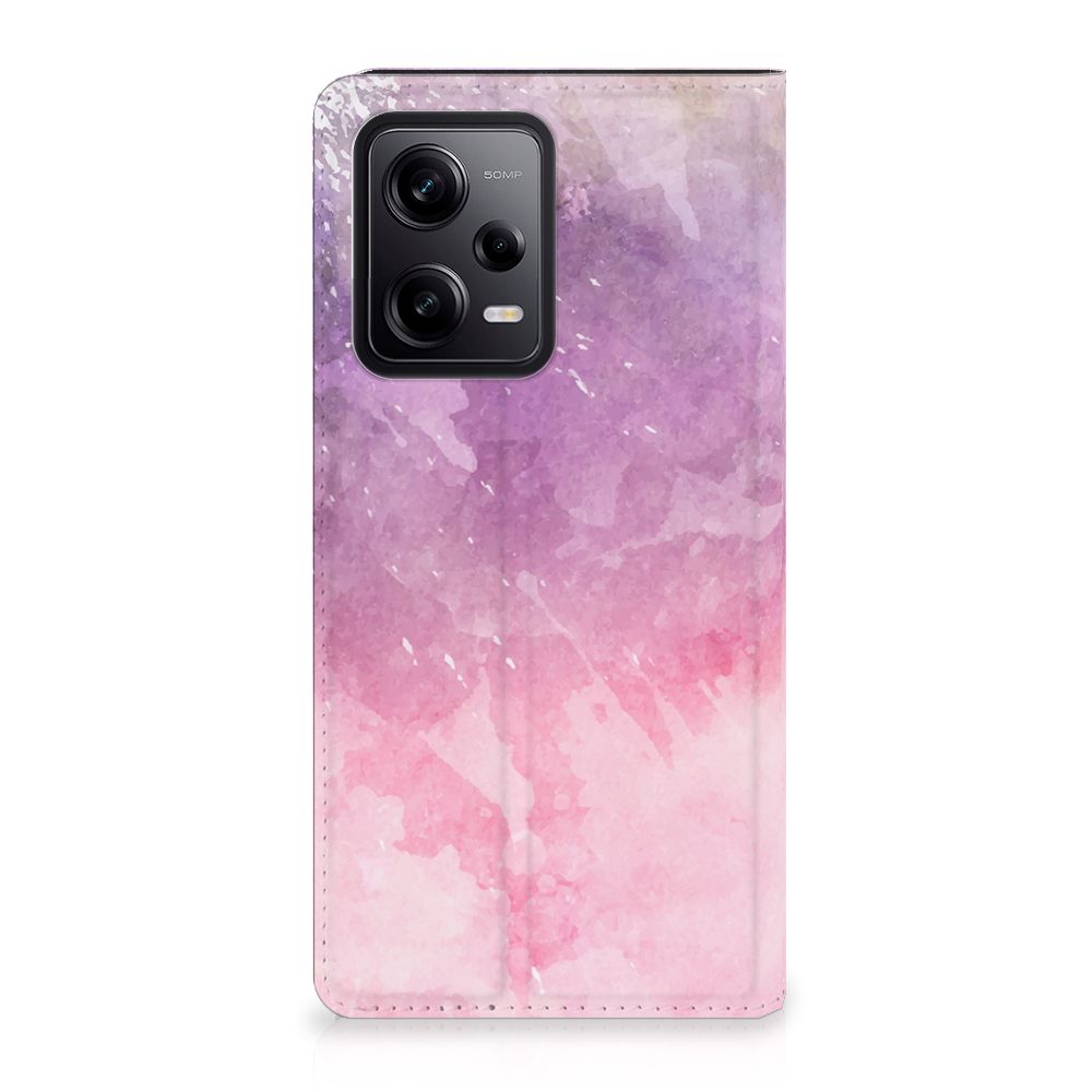 Bookcase Xiaomi Redmi Note 12 Pro | Poco X5 Pro Pink Purple Paint met sierlijk ontwerp en bescherming voor je telefoon.