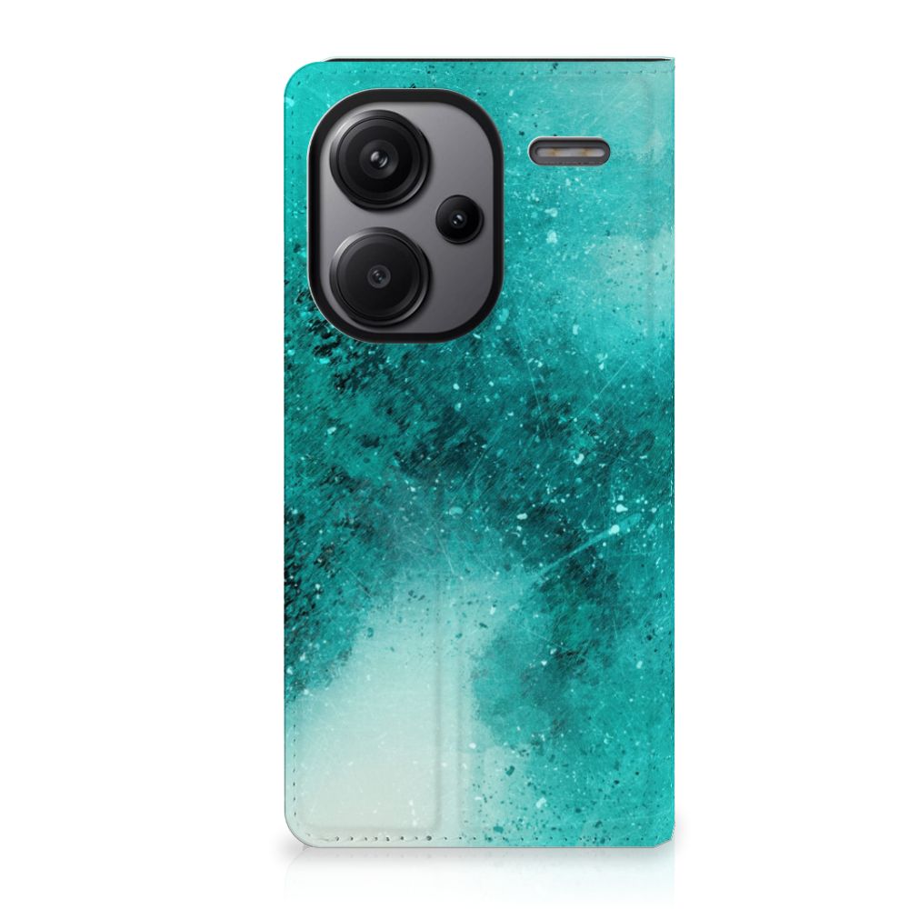 Bookcase Xiaomi Redmi Note 13 Pro Plus Painting Blue voorkant blauw design