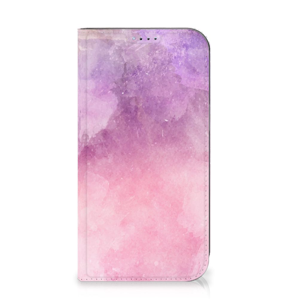 Bookcase iPhone 15 Pink Purple Paint - Sierlijk ontwerp in roze en paarse verf, perfect voor jouw iPhone 15.