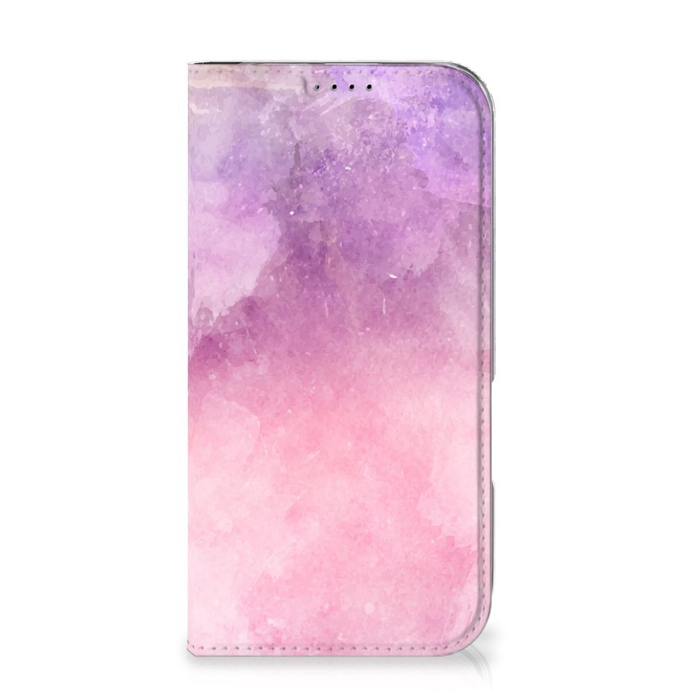 B2C Telecom iPhone 16 Bookcase Pink Purple Paint voorkant