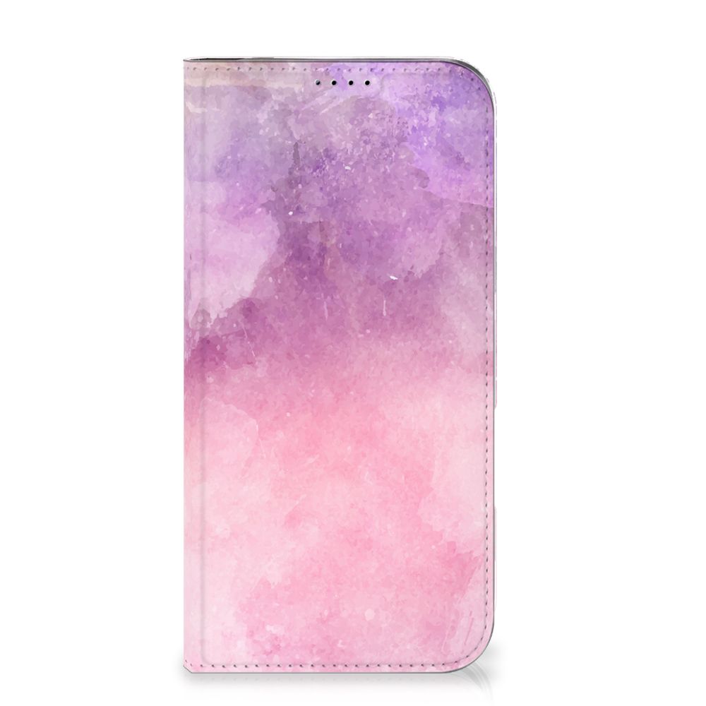 B2C Telecom iPhone 16 Plus Bookcase Pink Purple Paint voorkant