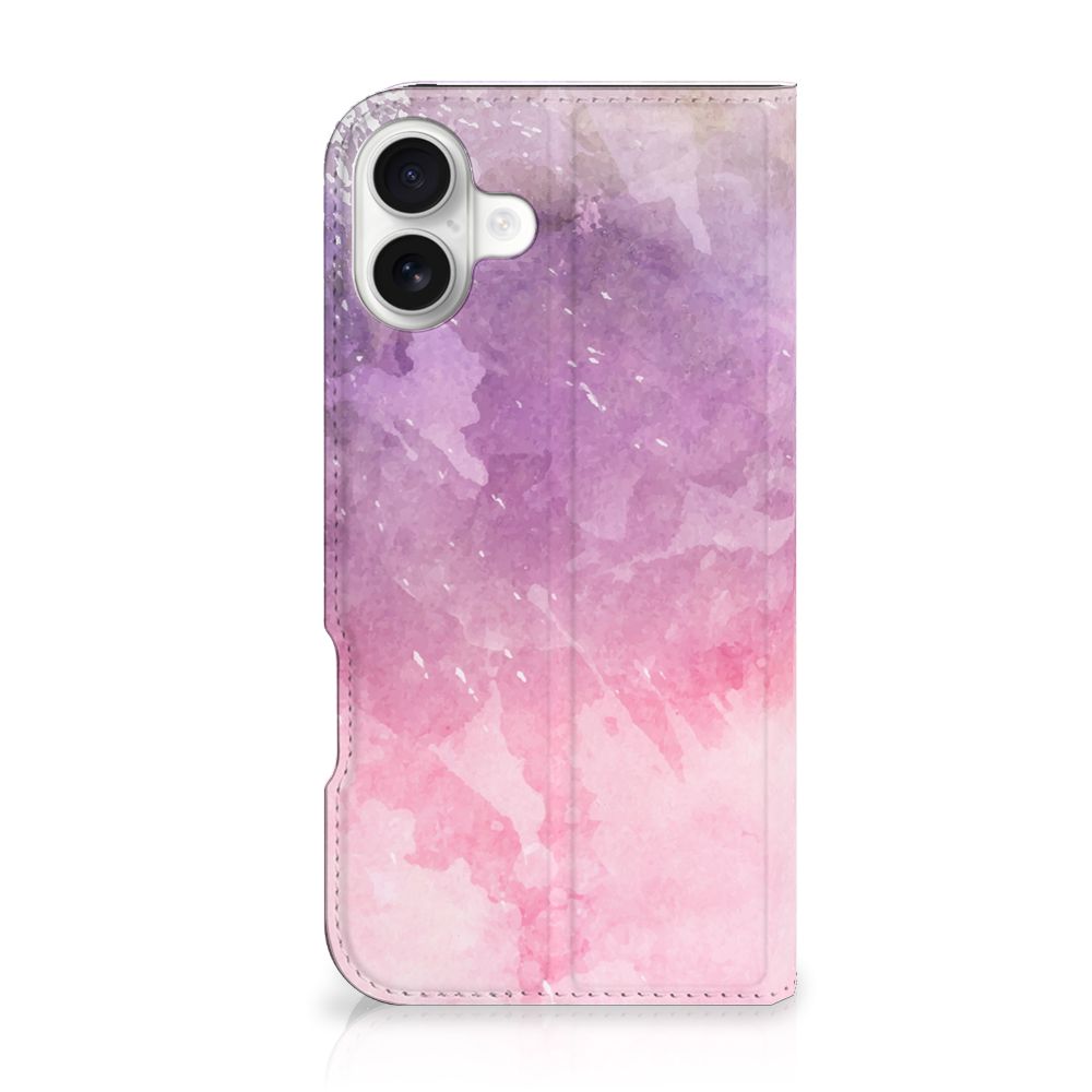 B2C Telecom iPhone 16 Plus Bookcase Pink Purple Paint zijaanzicht