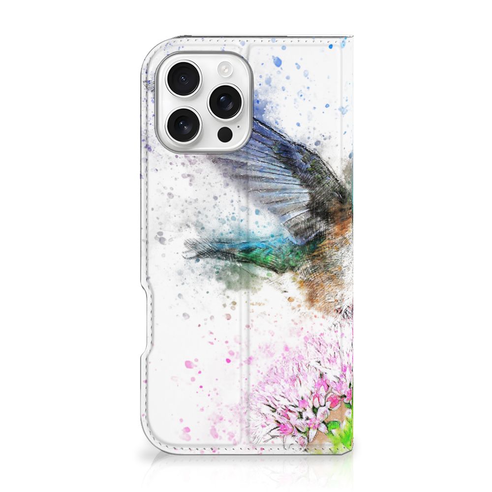 Bookcase iPhone 16 Pro Max Vogel designnaam vogel aanzicht