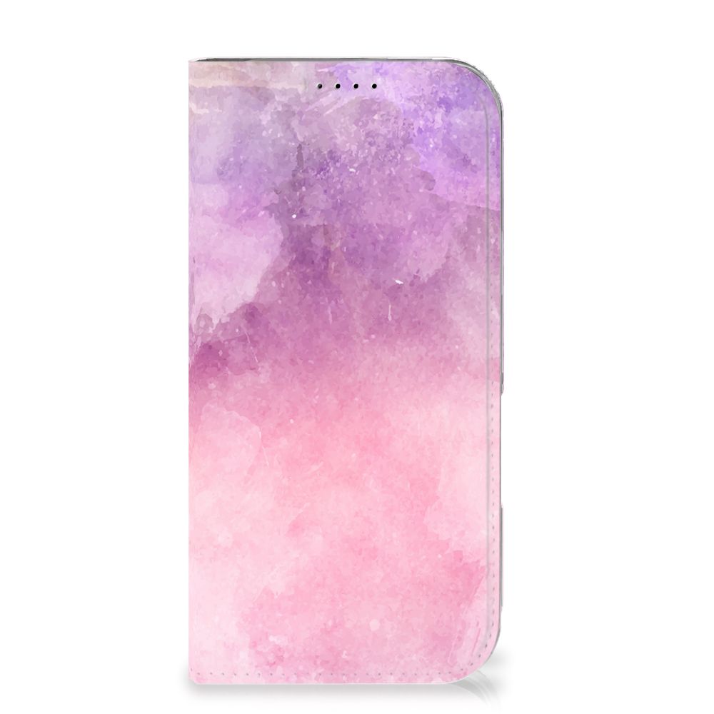 B2C Telecom Bookcase iPhone 16 Pro Pink Purple Paint design roze paars aanzicht