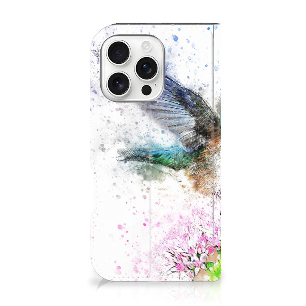 Bookcase iPhone 16 Pro Vogel design naam aanzicht