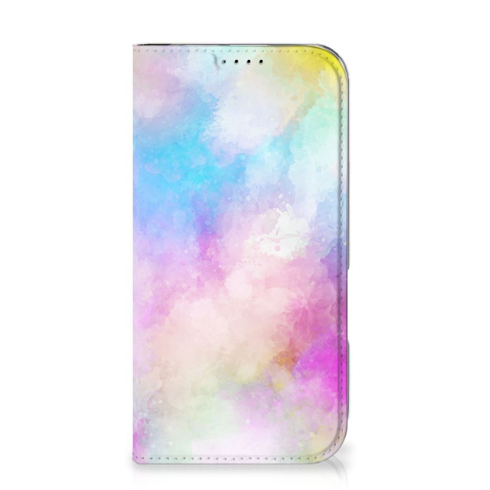 B2C Telecom Bookcase iPhone 16 Watercolor Light voorkant