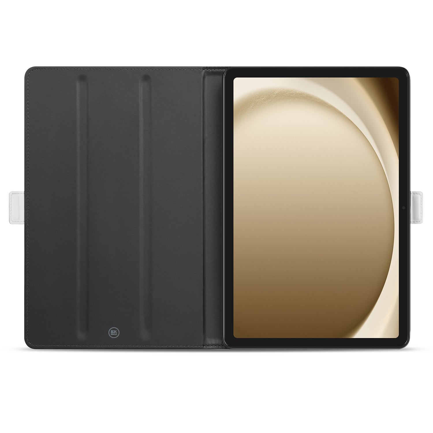 Samsung Galaxy Tab A11 Plus Bookcase met Standaard voor Samsung Galaxy Tab A11 Plus Wit voorkant zwart
