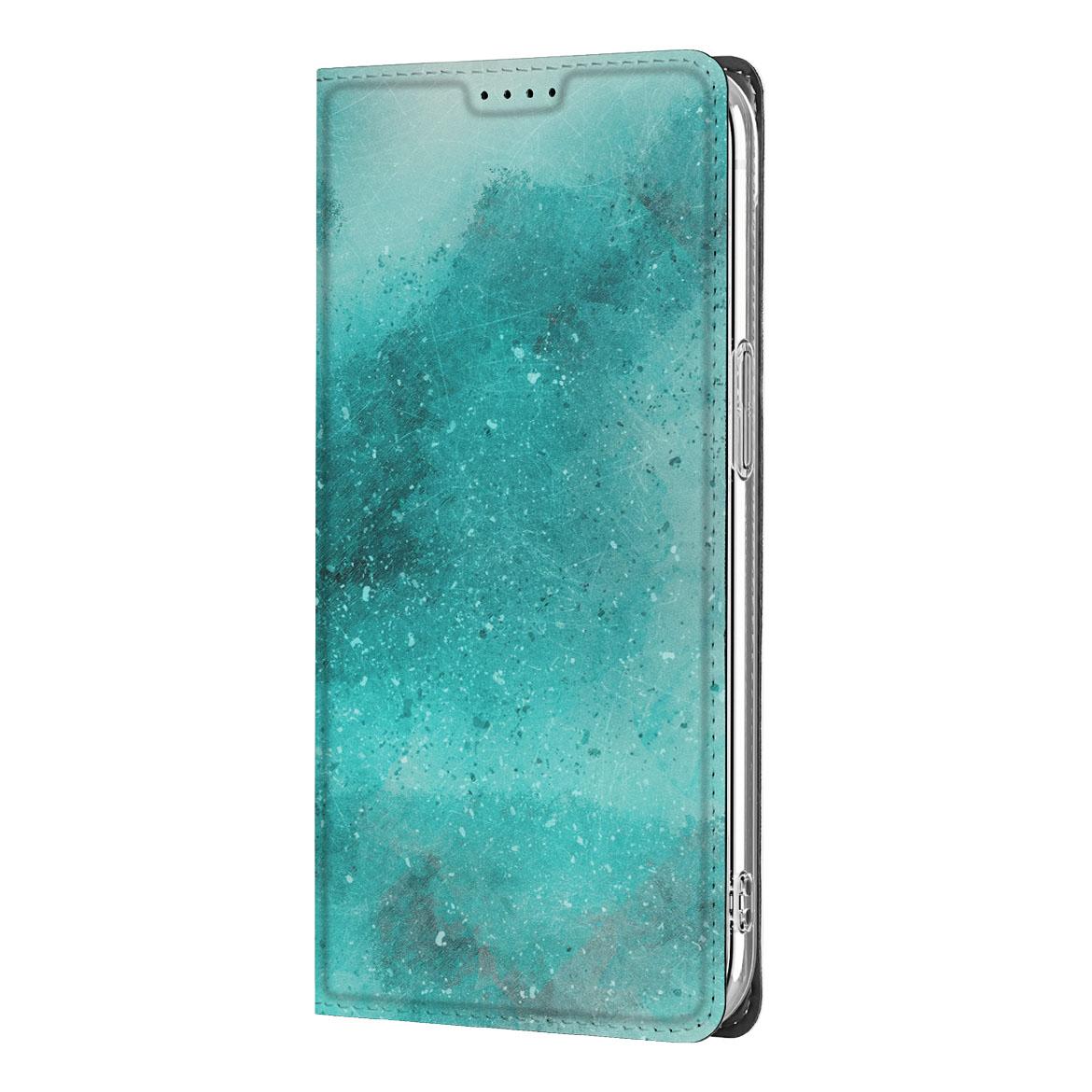 Apple iPhone 16e Bookcase voor Apple iPhone 16e Painting Blue zijkant