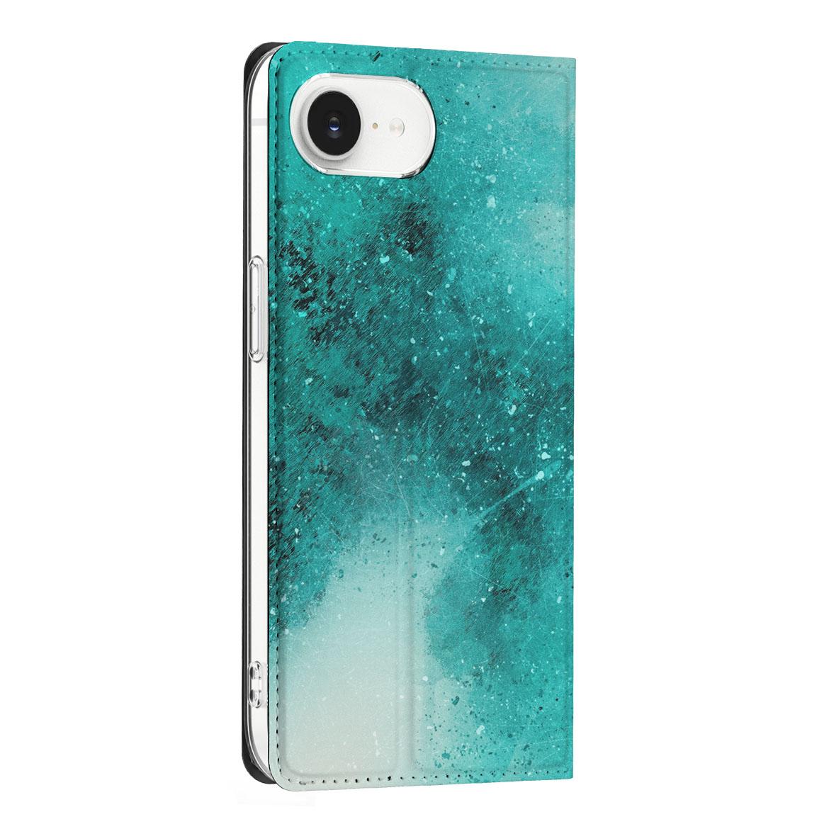 Apple iPhone 16e Bookcase voor Apple iPhone 16e Painting Blue aanzicht
