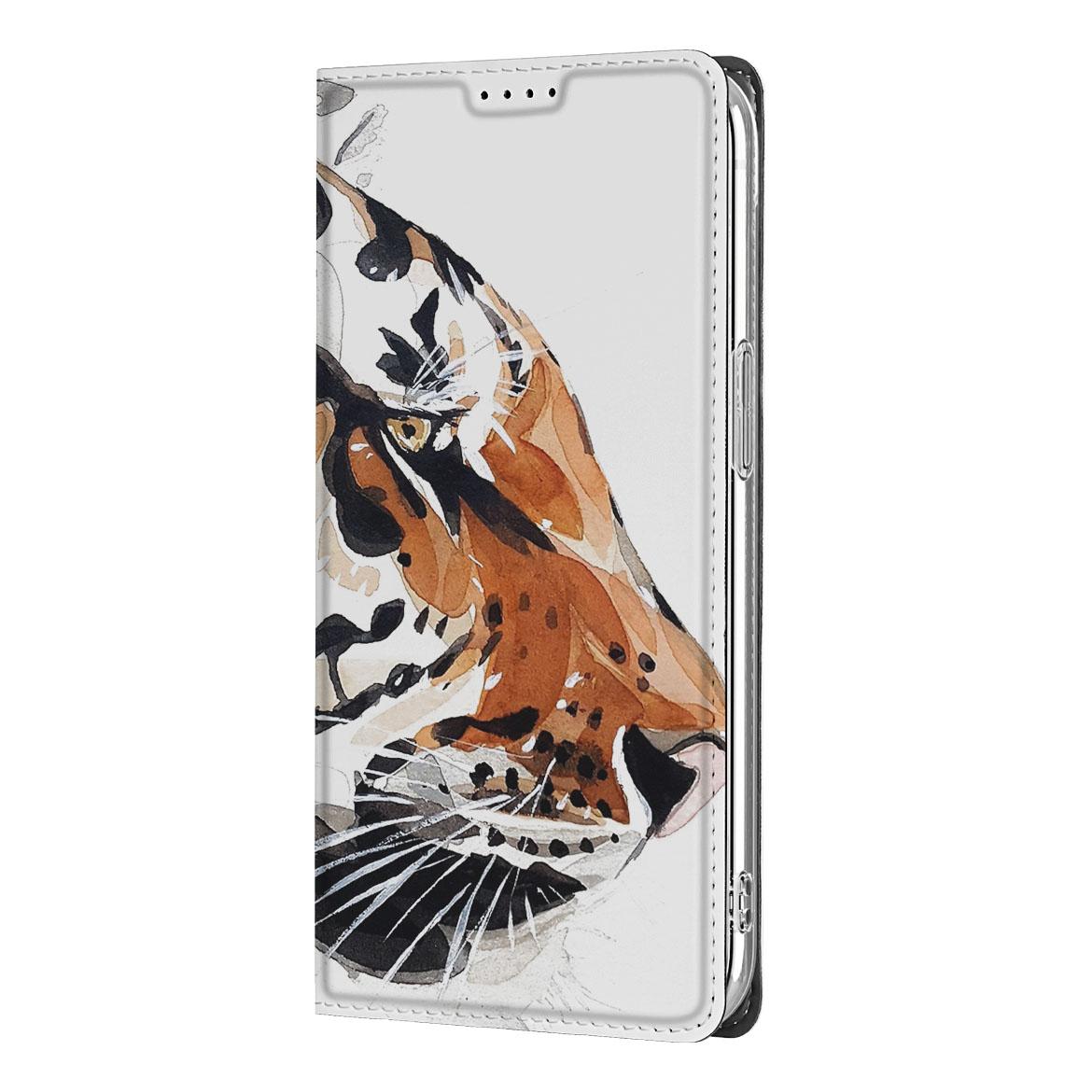Apple iPhone 16e Bookcase voor Apple iPhone 16e Watercolor Tiger voorkant
