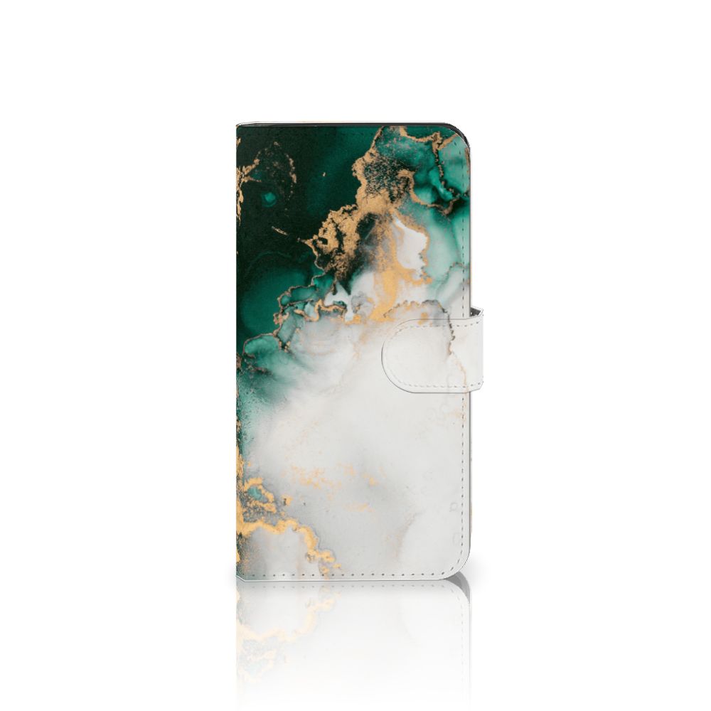 Bookcase voor Google Pixel 7A Marmer Groen Bookcase Marmer Groen Voorzijde