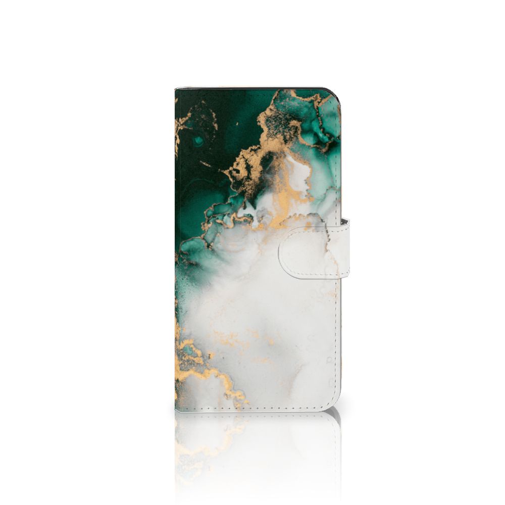 Google Pixel 8A Bookcase Marmer Groen Voorzijde