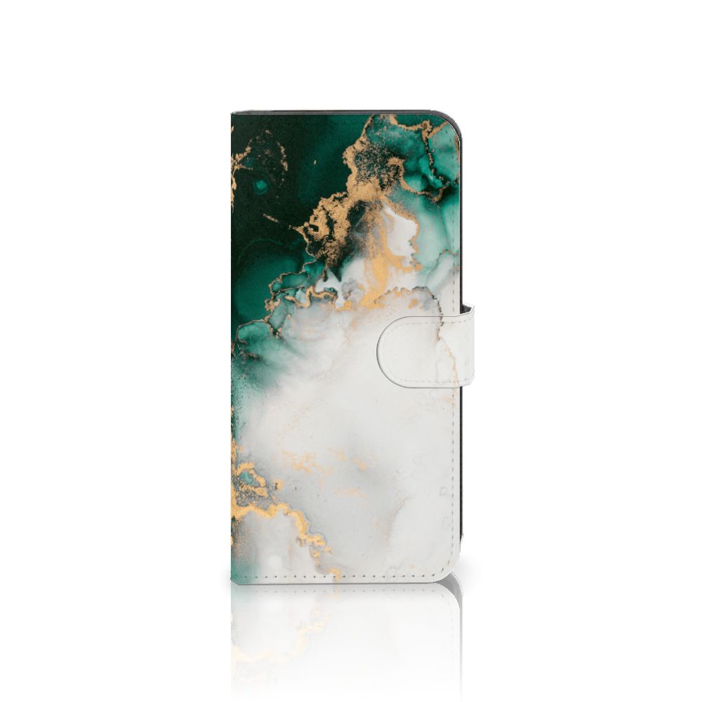 Bookcase voor OPPO A54 5G | A74 5G | A93 5G Marmer Groen met een chique marmerdesign voor optimale bescherming en stijl.