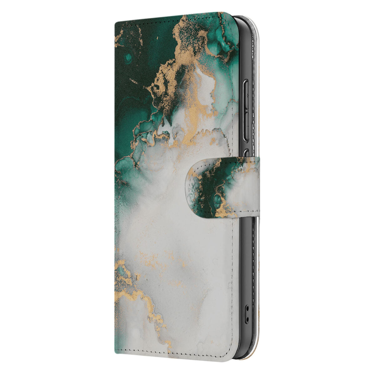 Bookcase voor OPPO Reno 13 Pro Marmer Groen design marmer luxe aanzicht