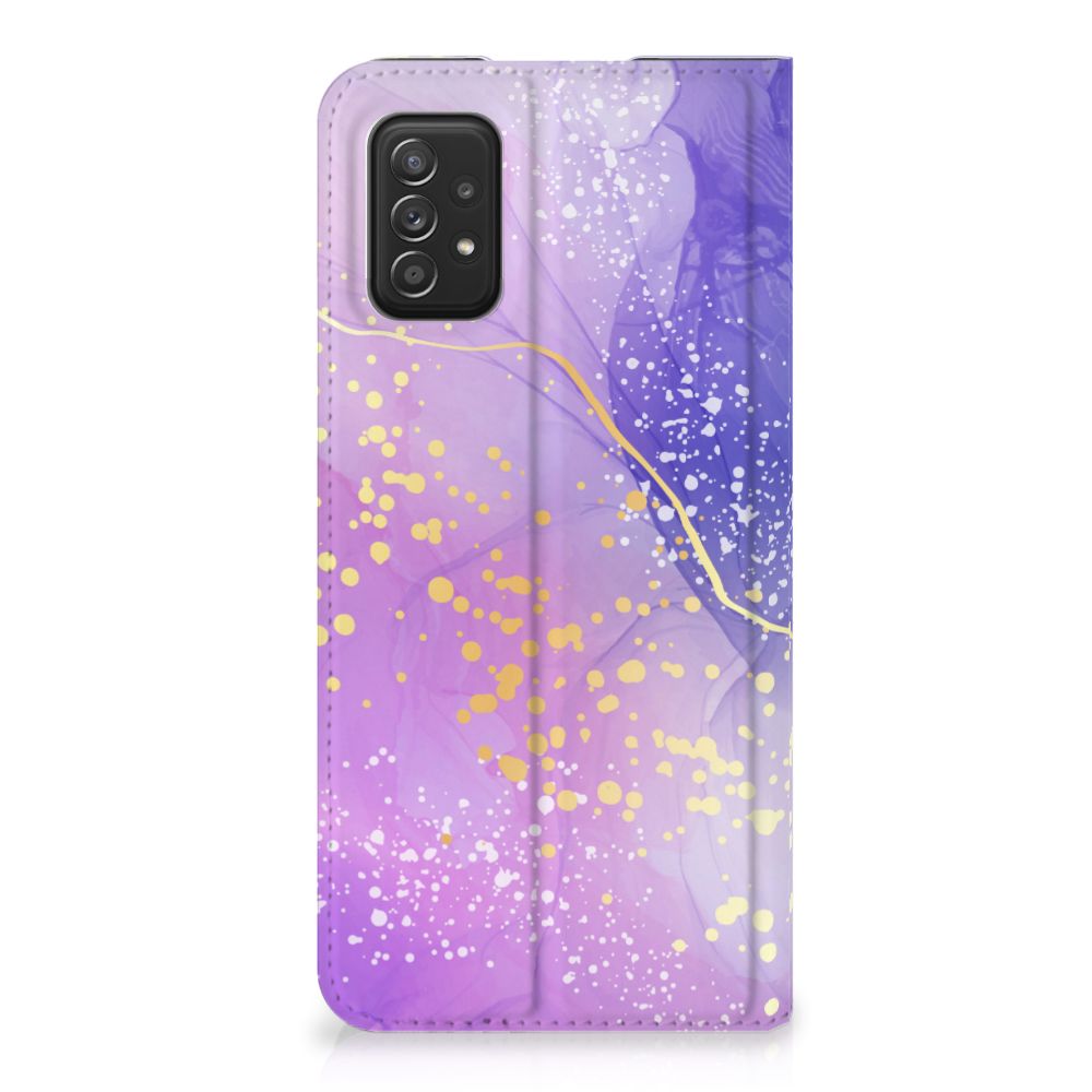Samsung Galaxy A03s Bookcase Watercolor Paars voorkant