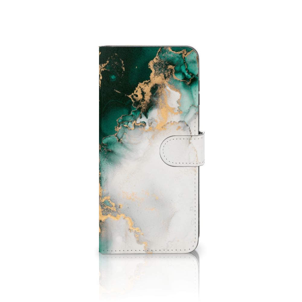 Bookcase voor Samsung Galaxy A16 4G/5G Marmer Groen bookcase marmer groen voorkant