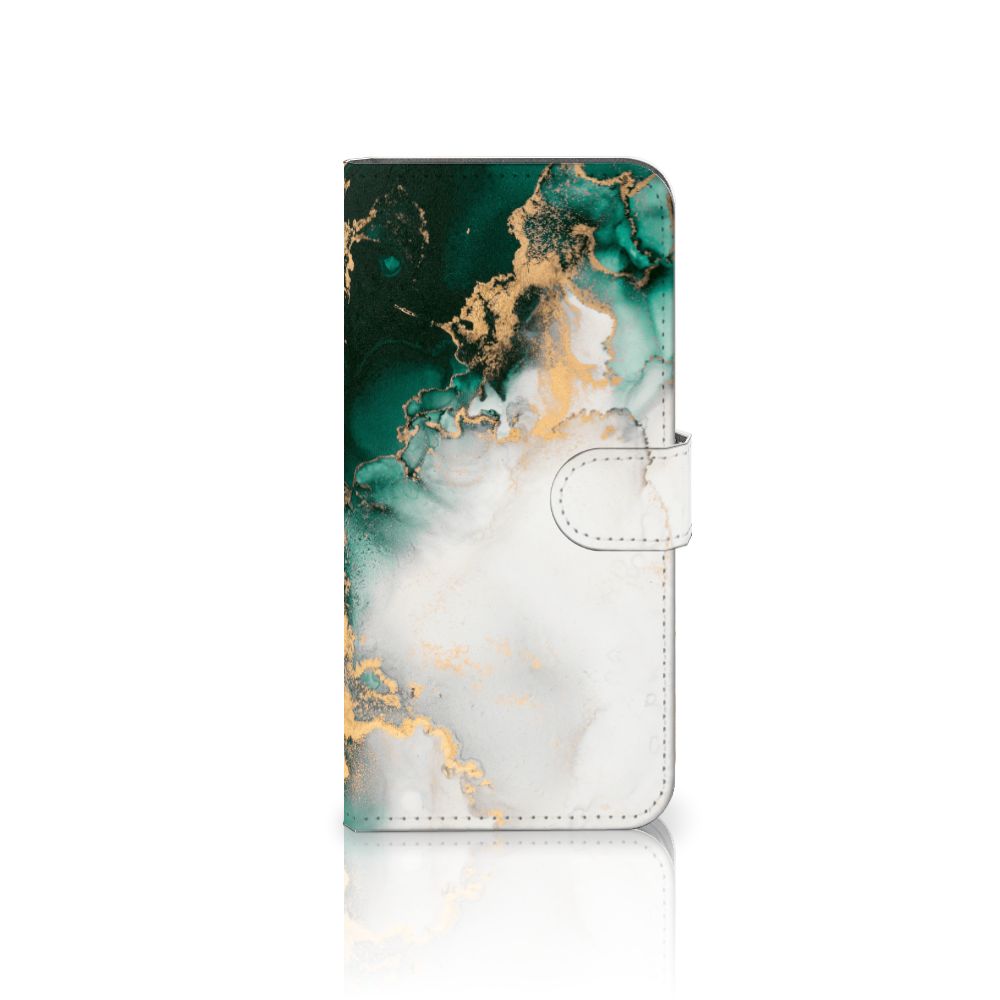 Samsung Galaxy A24 4G Bookcase Marmer Groen vooraanzicht