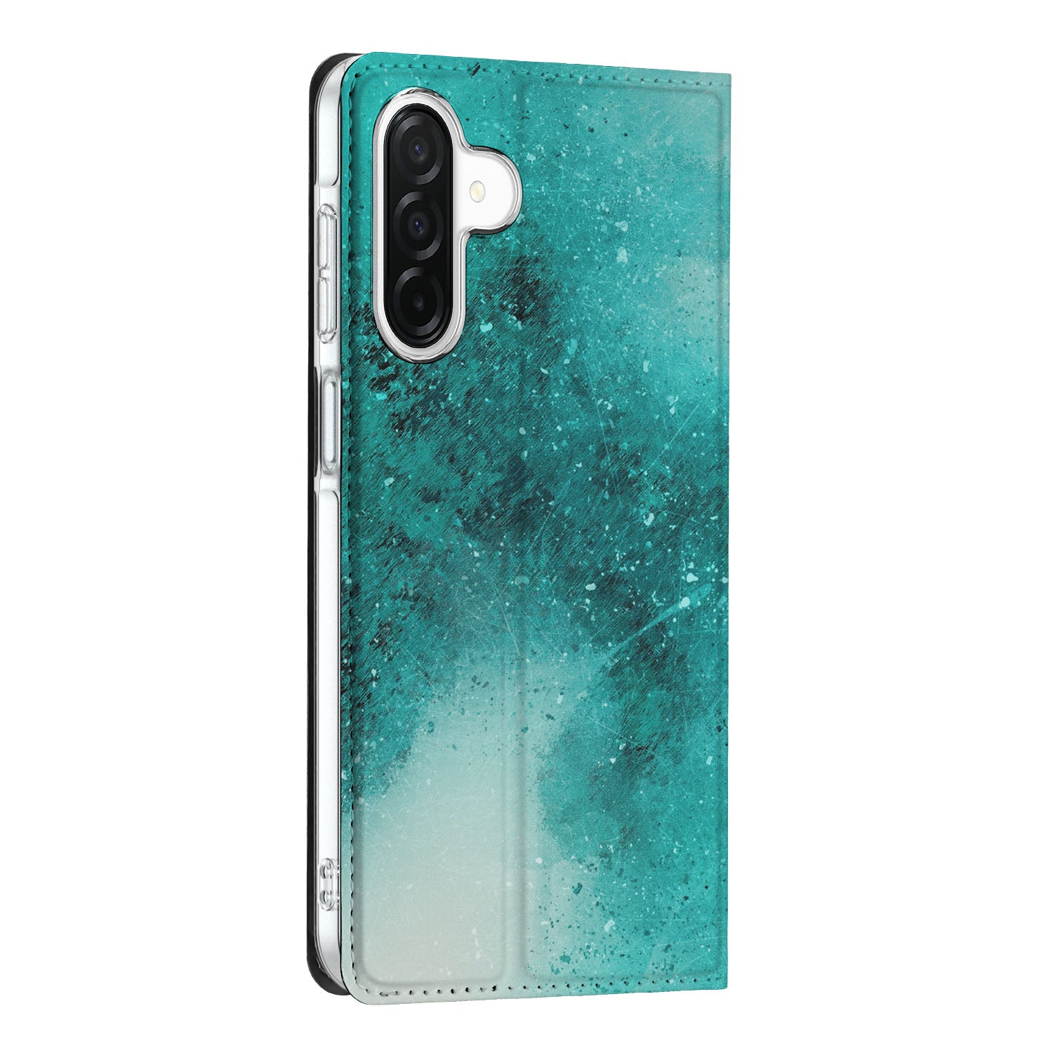 Samsung Galaxy A26 Bookcase Painting Blue zijaanzicht