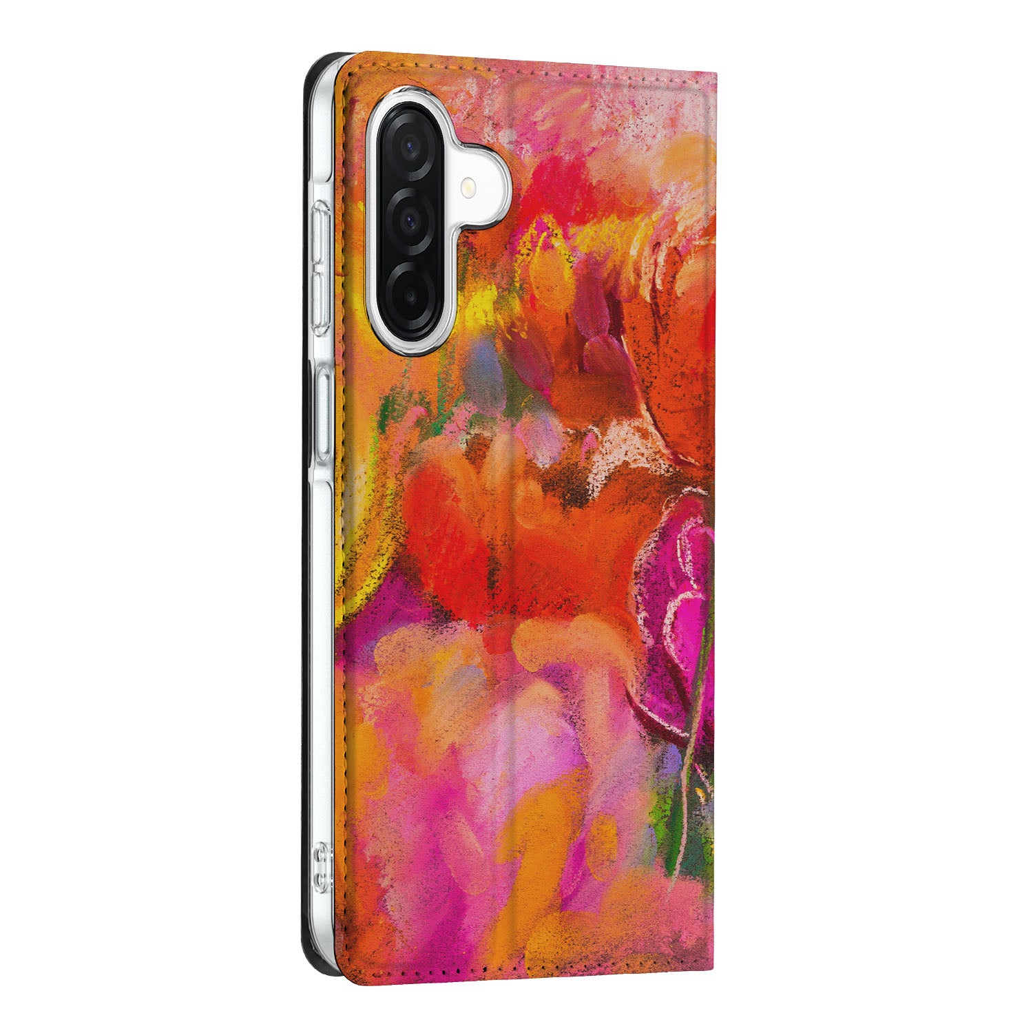 Samsung Galaxy A26 Bookcase Tulips zijaanzicht
