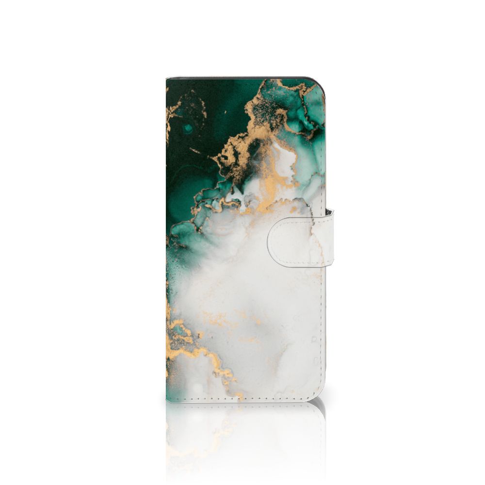 Samsung Galaxy A35 Bookcase Marmer Groen voorkant