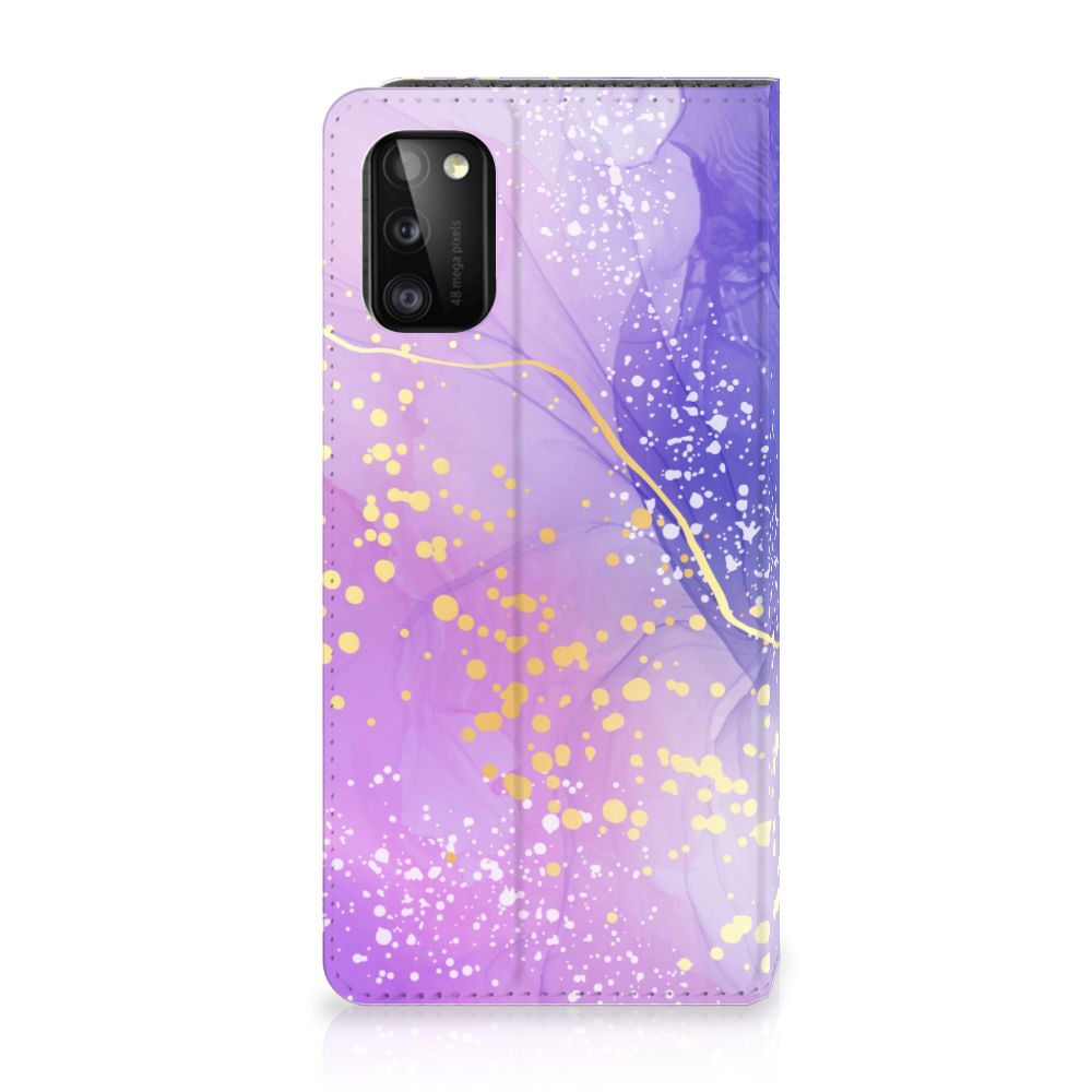 Samsung Galaxy A41 Bookcase Watercolor Paars voorkant