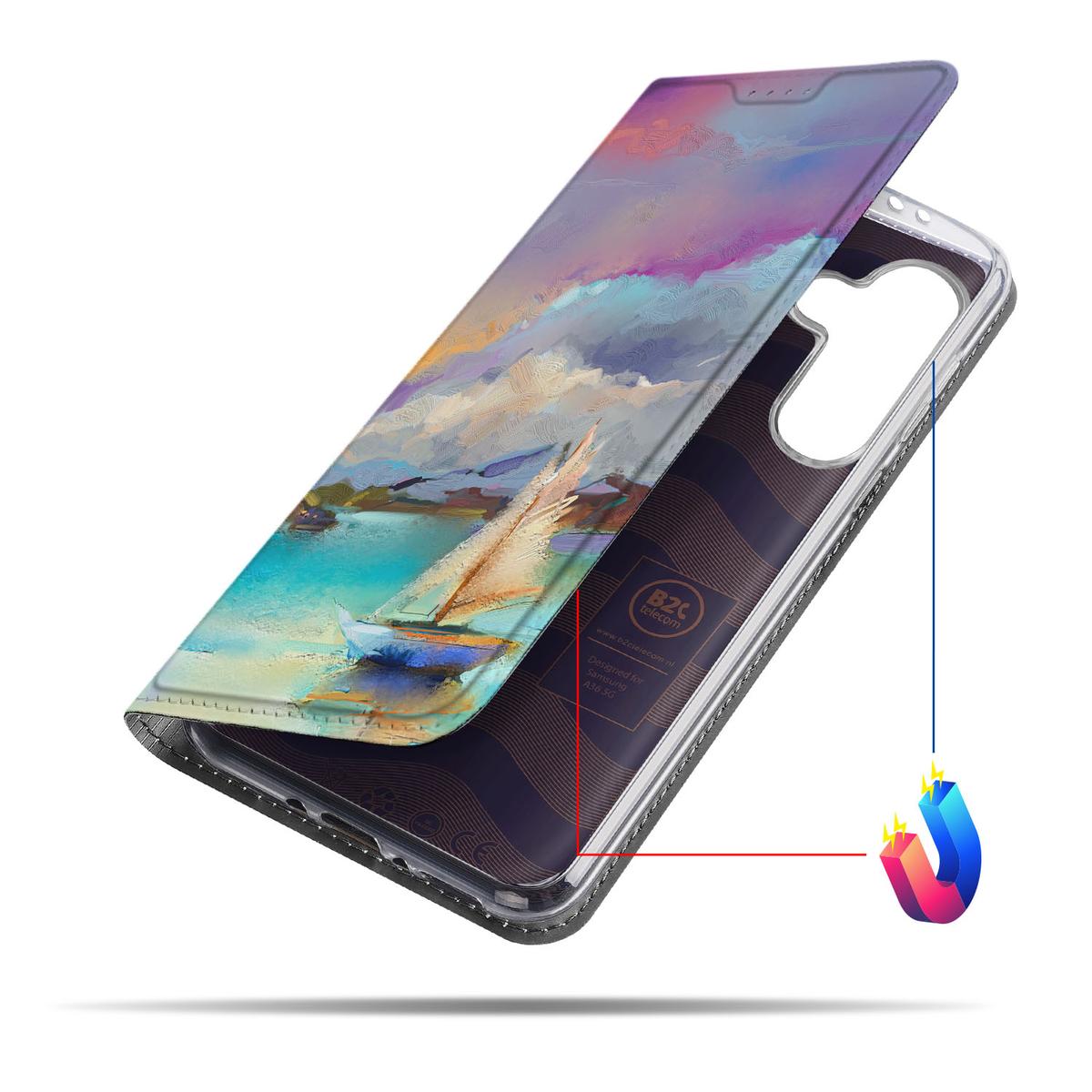 Samsung Galaxy A56 A36 Boat bookcase maritiem design zijaanzicht