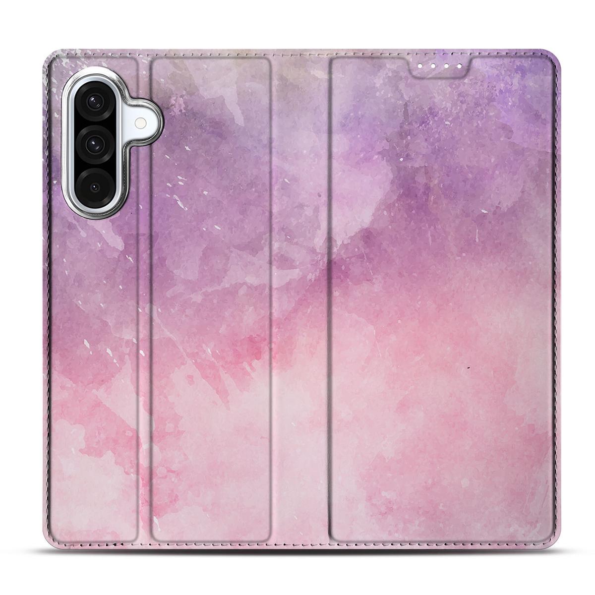 Samsung Galaxy A56 A36 bookcase Pink Purple Paint voorkant