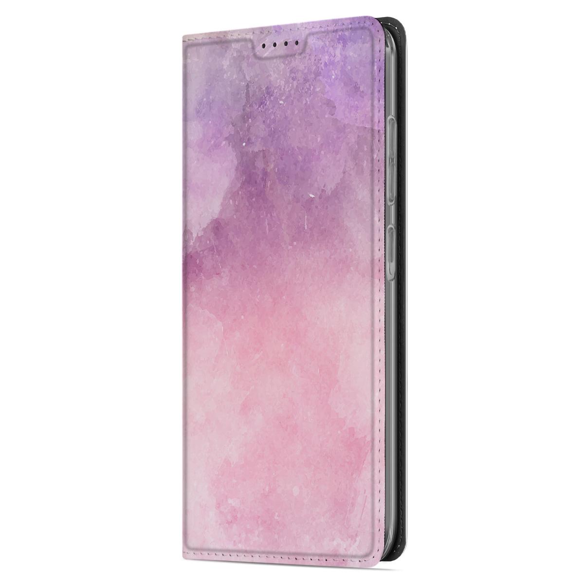 Samsung Galaxy A56 A36 Bookcase Pink Purple Paint zijaanzicht