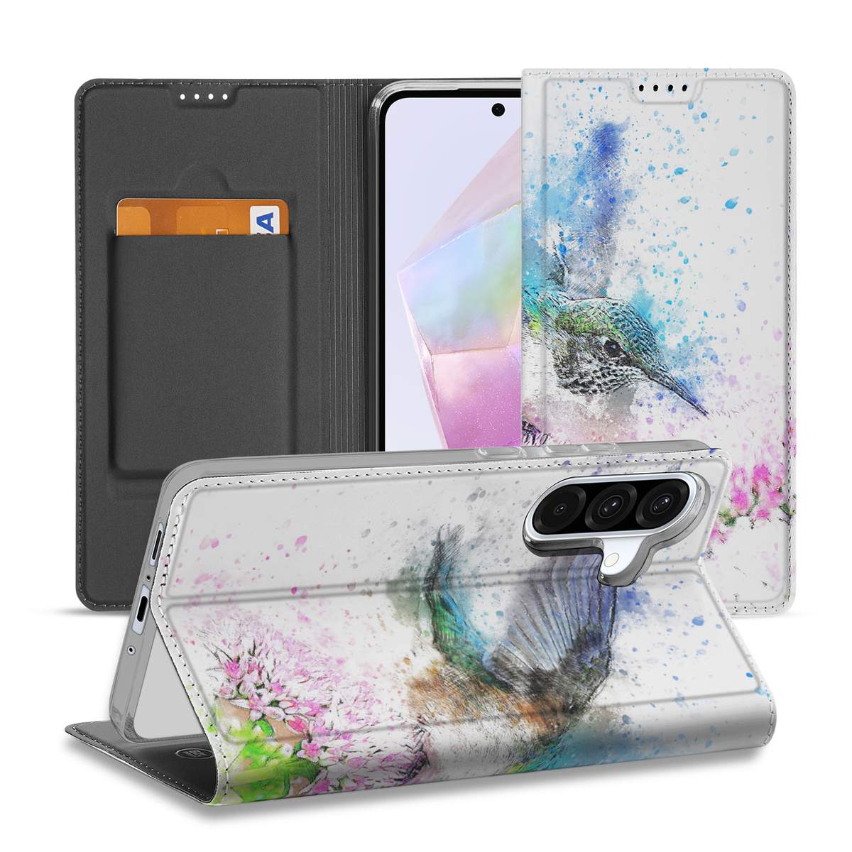 Bookcase voor Samsung Galaxy A56 | A36 Vogel design vogel aanzicht