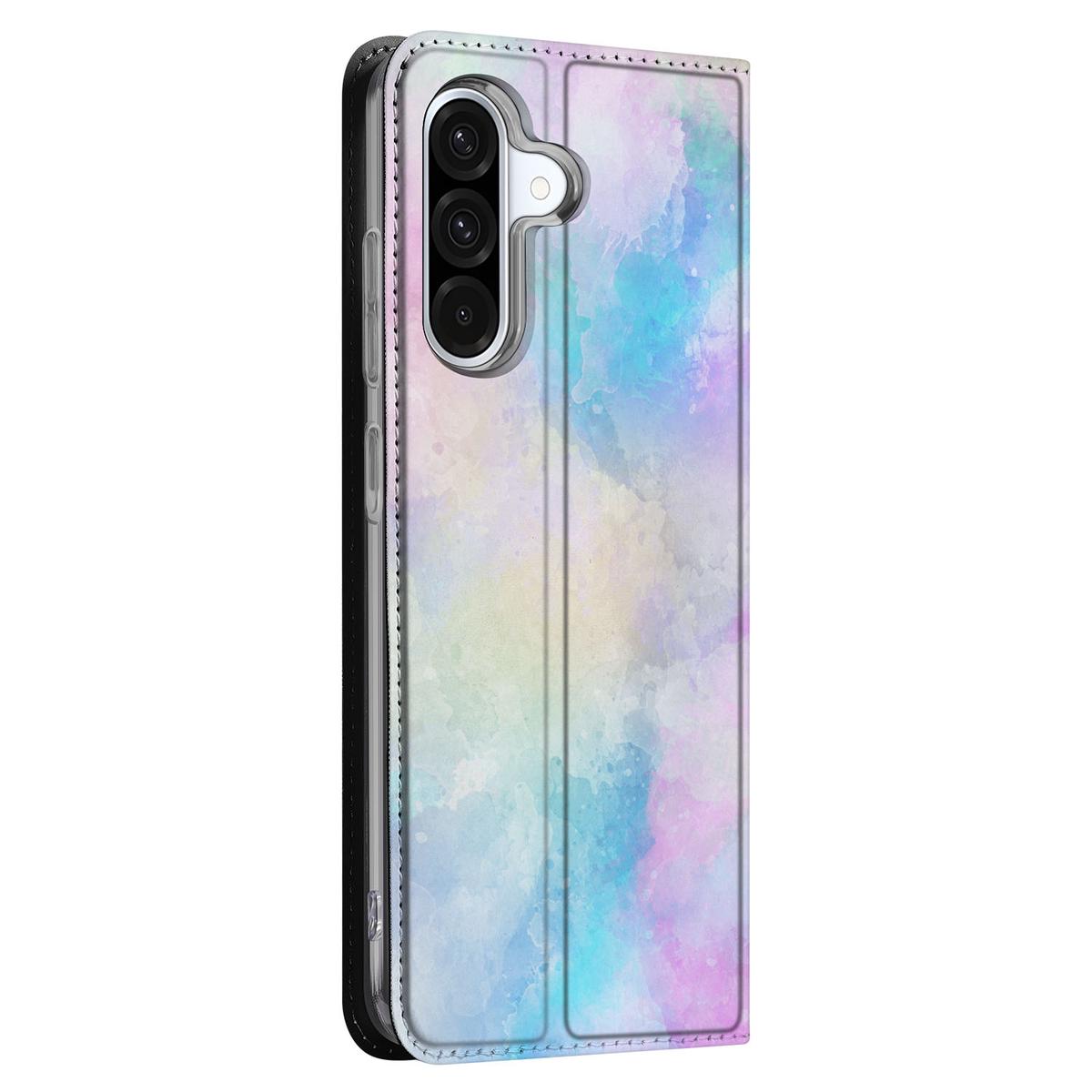 Samsung Galaxy A56 A36 Bookcase Watercolor Light zijaanzicht