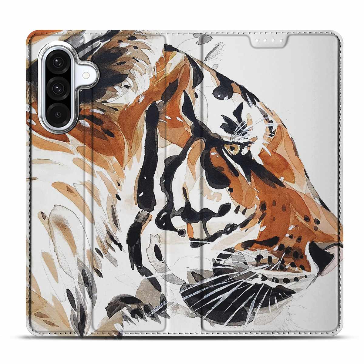 Samsung Galaxy A56 A36 Bookcase Watercolor Tiger voorkant