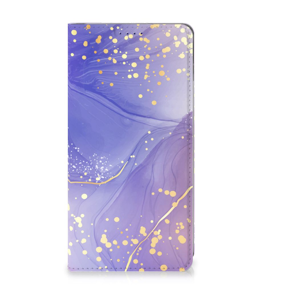Samsung Galaxy S10 Bookcase Watercolor Paars voorkant