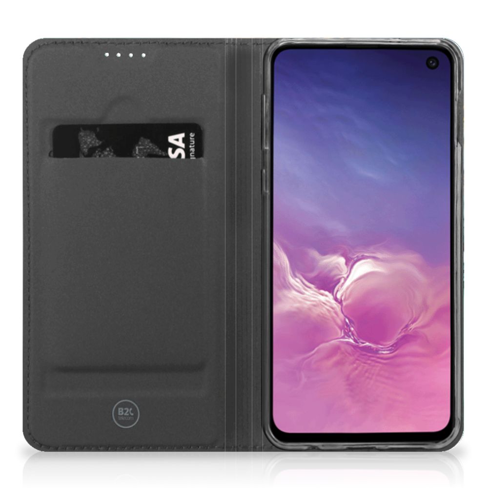 Bookcase voor Samsung Galaxy S10e Watercolor Mix binnenkant pasje display