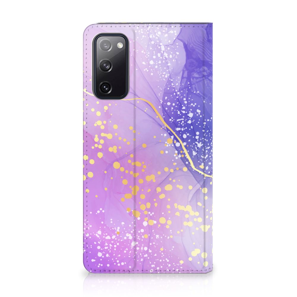 Samsung Galaxy S20 FE Bookcase Watercolor Paars voorkant