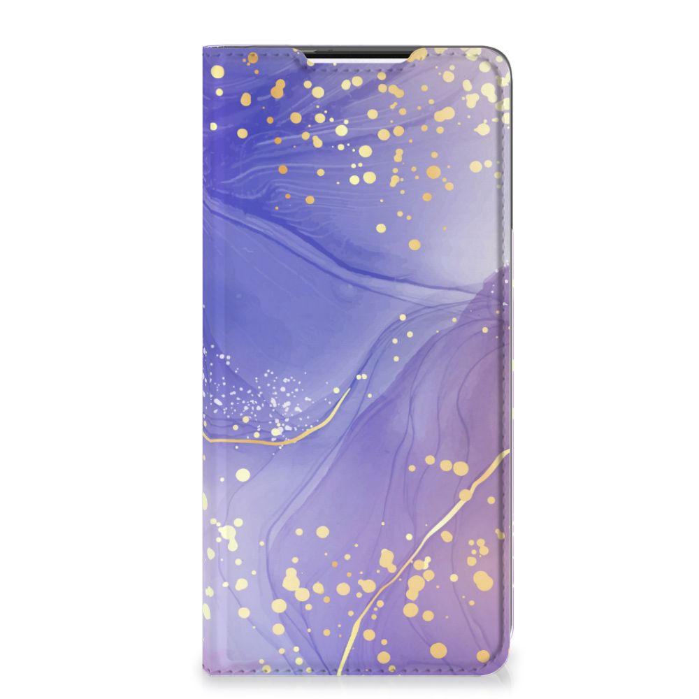 Samsung Galaxy S21 Plus Bookcase Watercolor Paars voorkant design