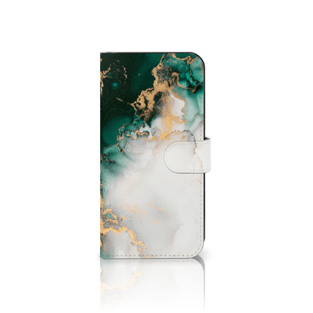 Samsung Galaxy S23 FE Bookcase Marmer Groen voorkant