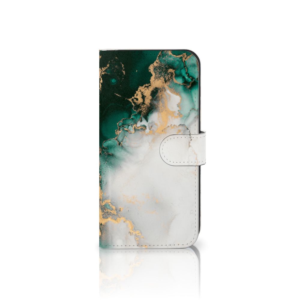Samsung Galaxy S25 Plus Bookcase Marmer Groen voorkant