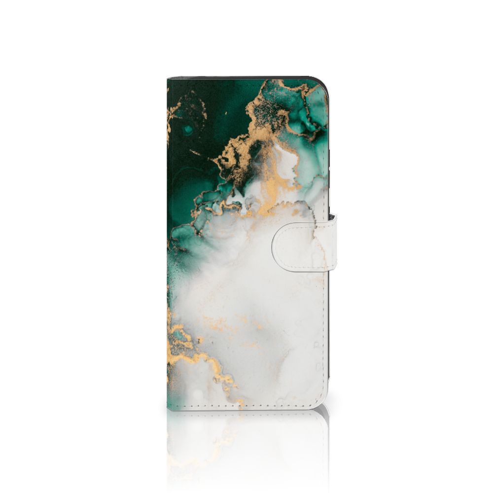 Samsung Galaxy Xcover 7 Bookcase Marmer Groen aanzicht