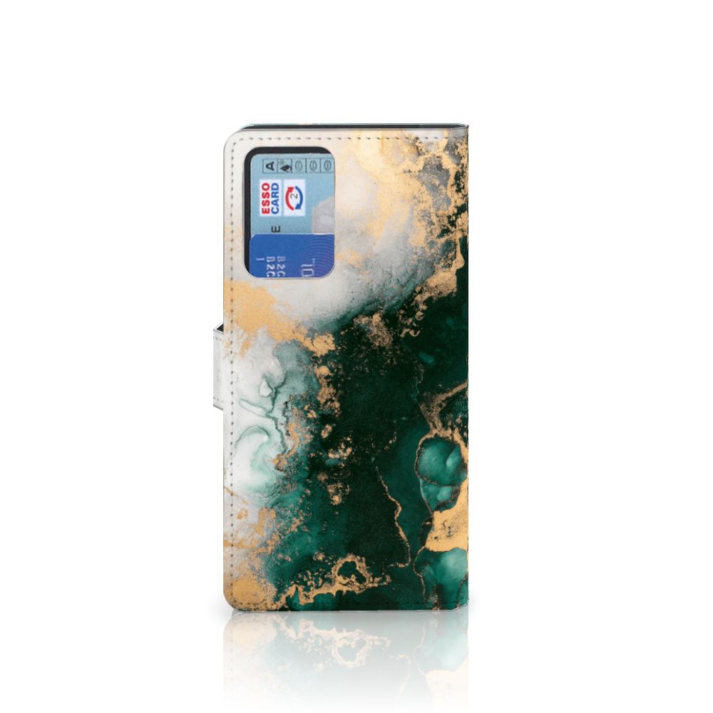 Xiaomi Redmi Note 10 Pro Bookcase Marmer Groen voorkant