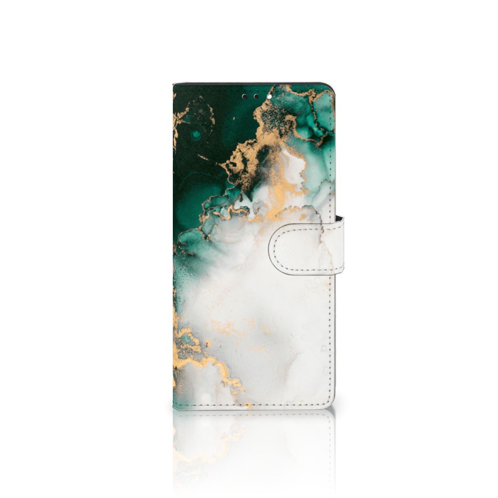Xiaomi Redmi Note 10 Pro Bookcase Marmer Groen voorkant