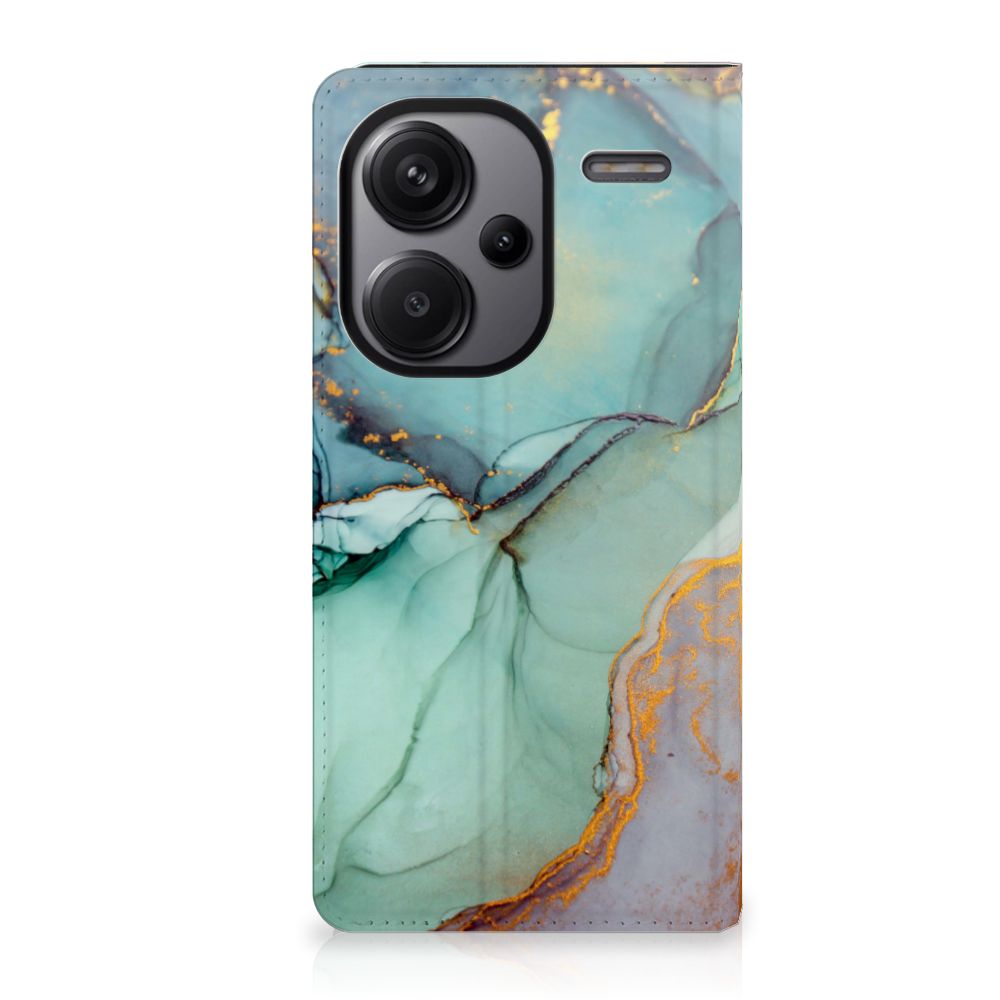 Bookcase voor Xiaomi Redmi Note 13 Pro Plus Watercolor Mix met een prachtig golvend design. Perfect voor cadeau 🎁.