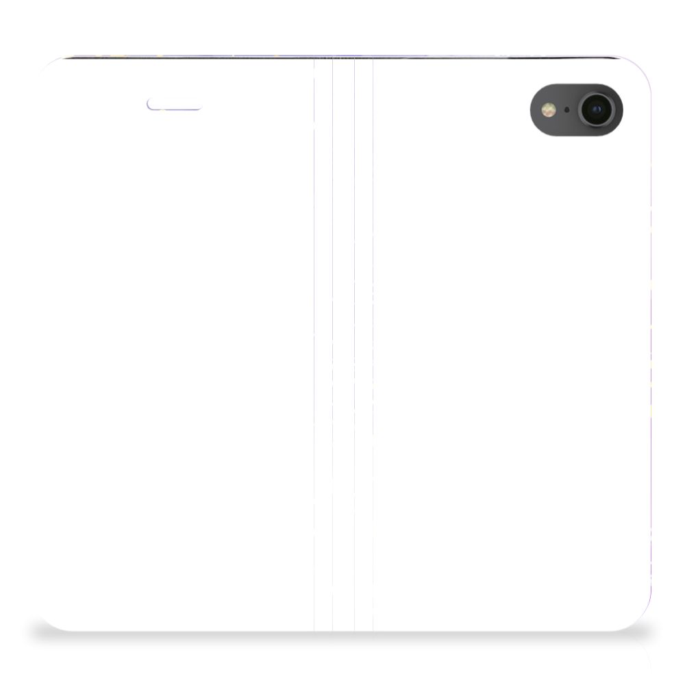 Bookcase voor iPhone 7 | 8 | SE (2020) | SE (2022) Watercolor Paars - Achterkant van het hoesje.
