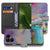Fairphone 6 Boot Motief Fairphone 6 Bookcase Hoesje In Kunstleer Met Pasjesvak Paars Blauw Groen aanzicht