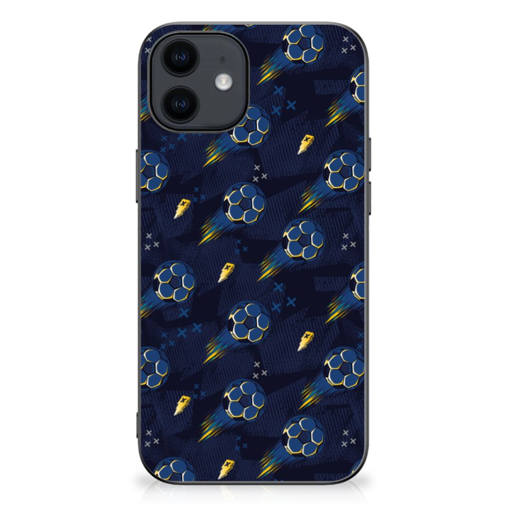 Apple iPhone 12 Pro | 12 (6.1") Bumper Case voor iPhone 12 Pro | 12 Voetbal patroon achterzijde