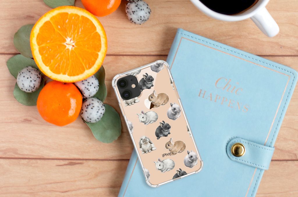 Case Anti-shock voor Apple iPhone 11 Konijntjes B2C Telecom