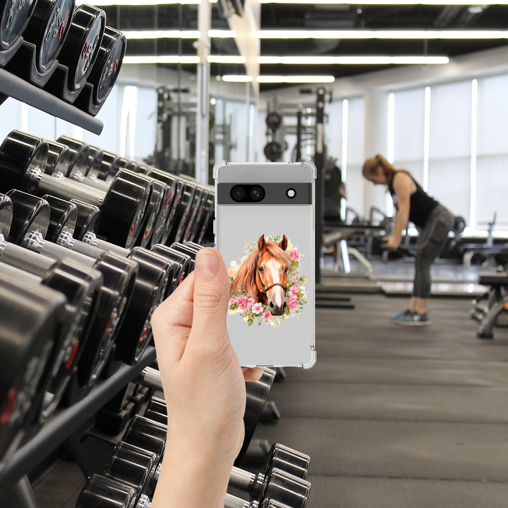 Google Pixel 7A Case Anti-shock Paard hand gym