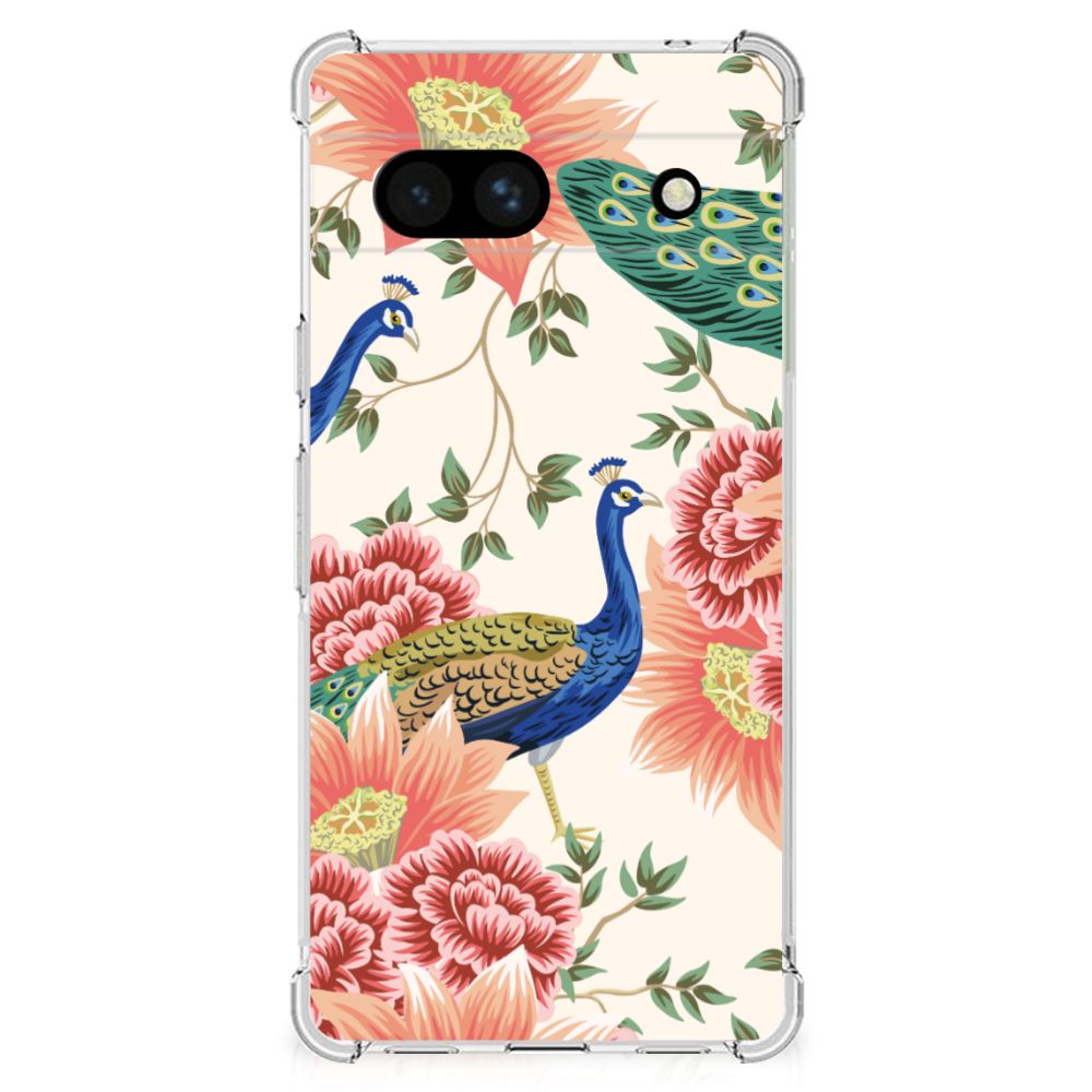 Case Anti-shock voor Google Pixel 7A Pink Peacock B2C Telecom